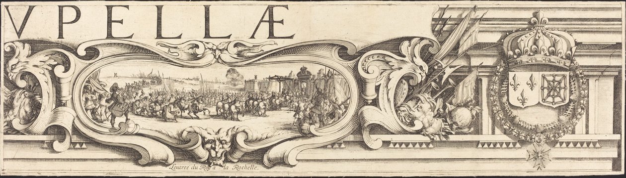 Die Belagerung von La Rochelle [Tafel 3 von 16; Set umfasst 1952.8.97-112] von Jacques Callot and Abraham Bosse
