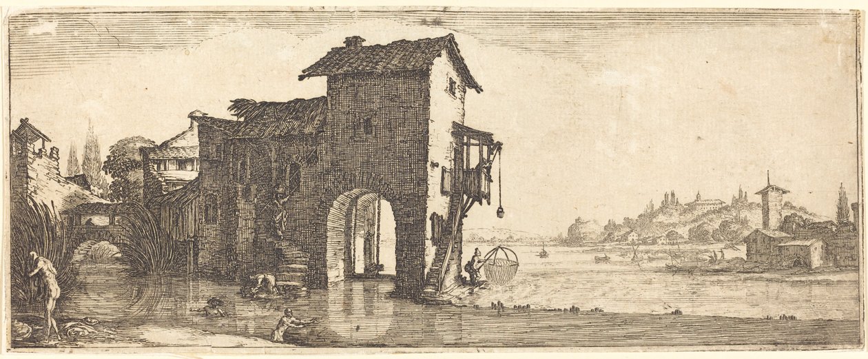 Die Wassermühle von Jacques Callot or Follower of Jacques Callot