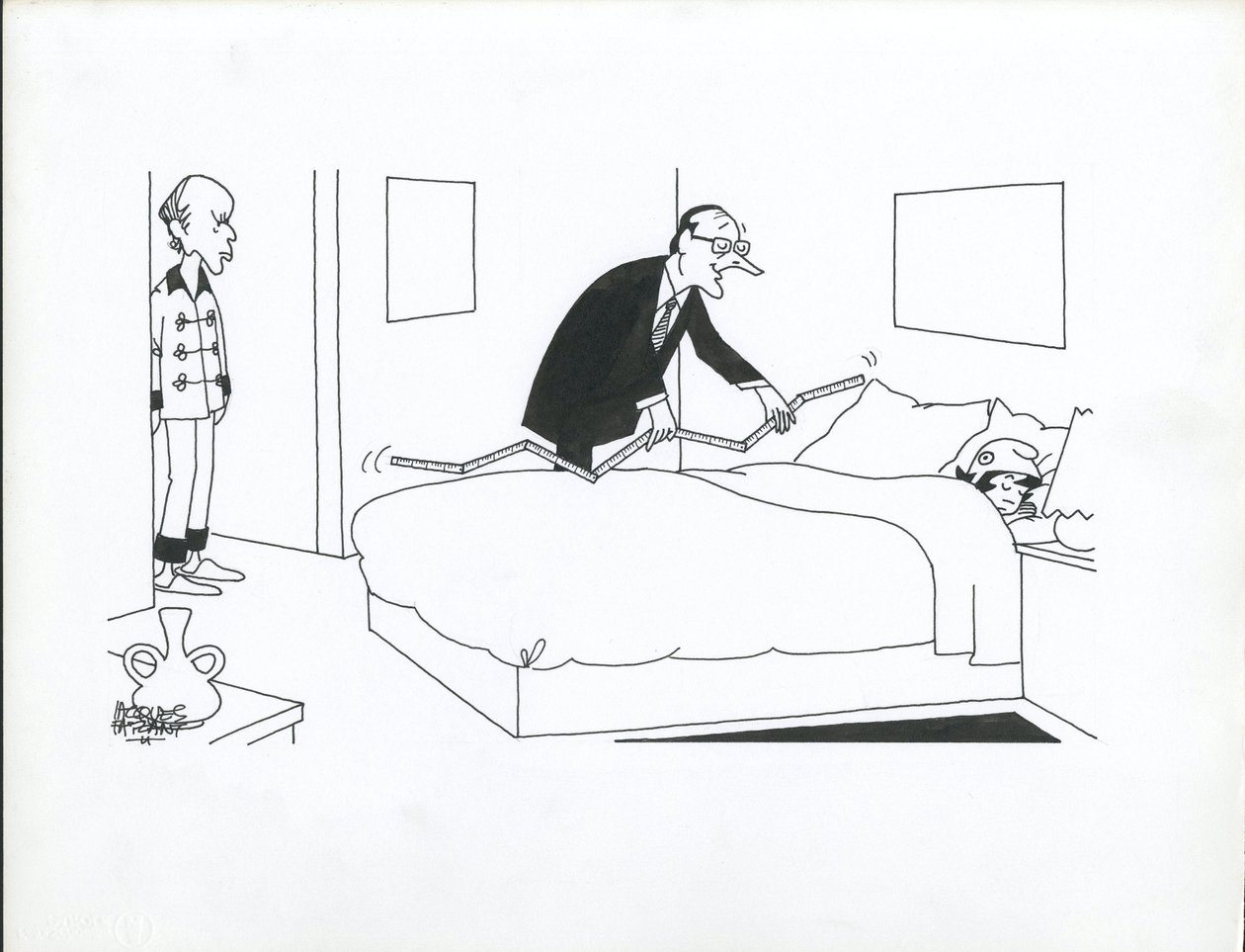 Le Figaro, Satirisch in N & B von Jacques Faizant