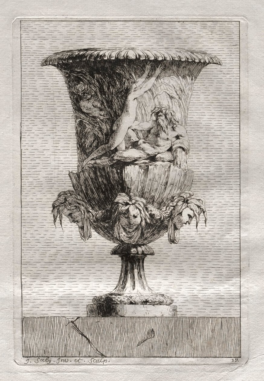 Suite von Vasen: Platte 17, 1746 von Jacques Francois Joseph Saly