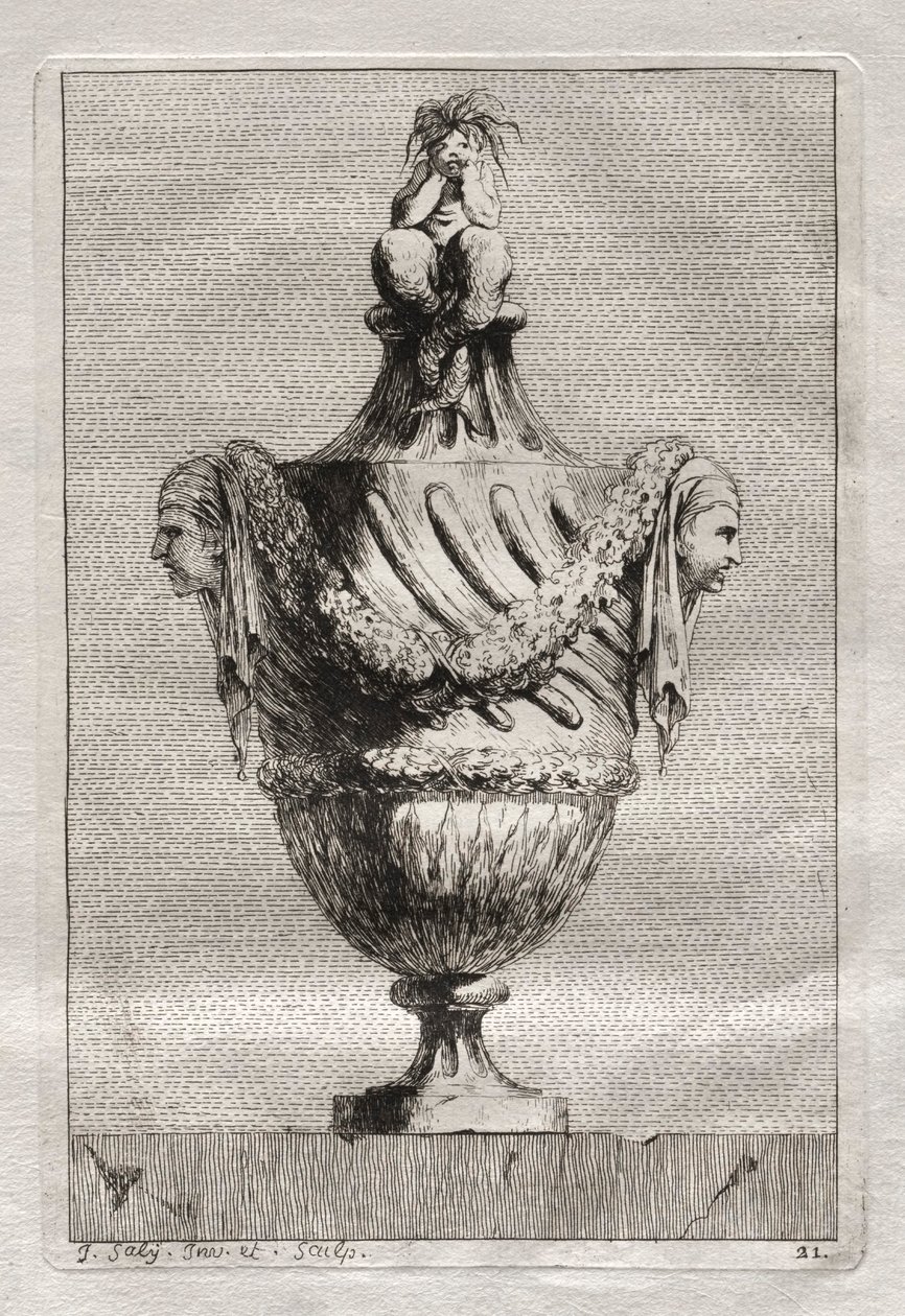 Suite von Vasen: Platte 21, 1746 von Jacques Francois Joseph Saly