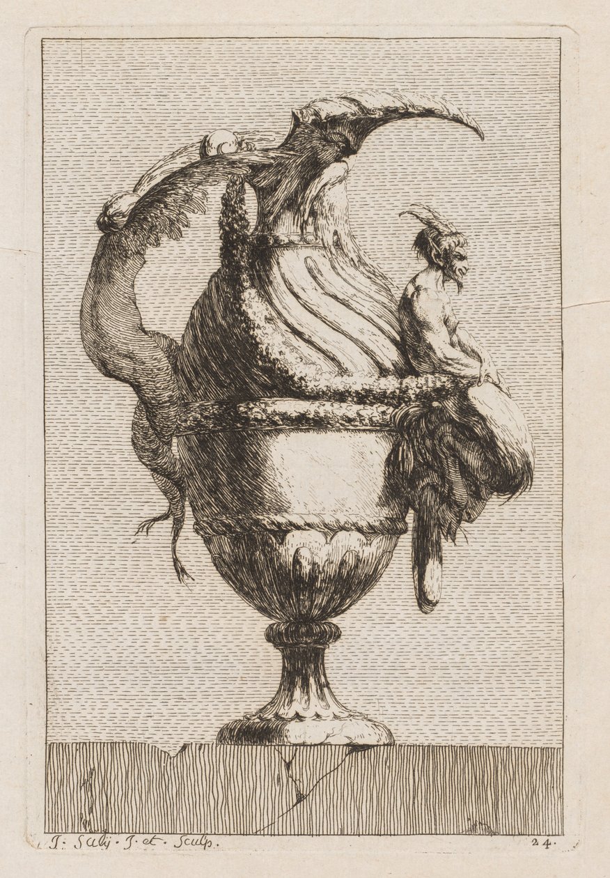 Suite von Vasen: Platte 24, 1746 von Jacques Francois Joseph Saly