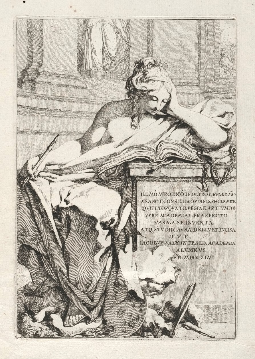 Suite von Vasen: Titelseite, 1746 von Jacques Francois Joseph Saly