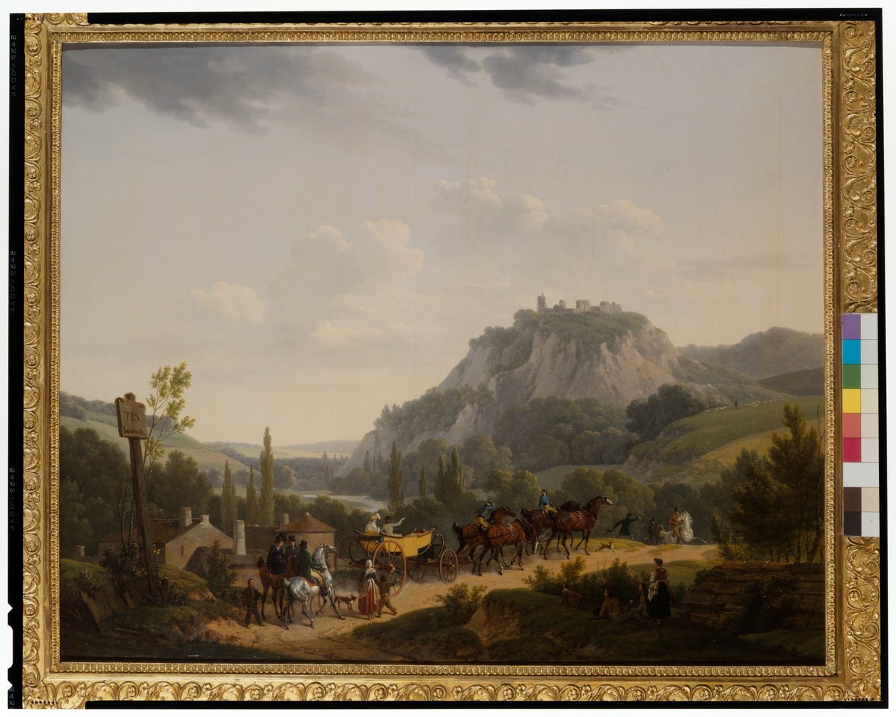 Eine Gruppe von Reisenden in einer Landschaft von Jacques Francois Joseph Swebach
