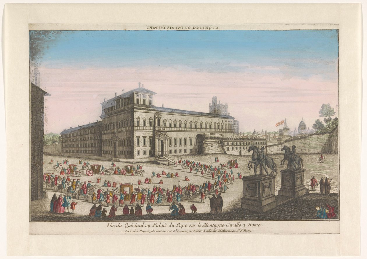 Ansicht des Palazzo del Quirinale in Rom von Jacques Gabriel Huquier