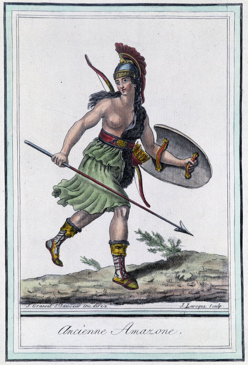 Alte Amazone - in „Encyclopedia of travels“ von Grasset Saint Sauveur, Ausgabe Paris von Jacques Grasset de Saint Sauveur