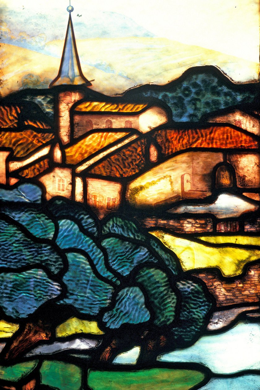 Nancy (Département 54), Jugendstil, Handelskammer und Industrie, Buntglasfenster von Jacques Gruber (1870-1936) von Jacques Gruber
