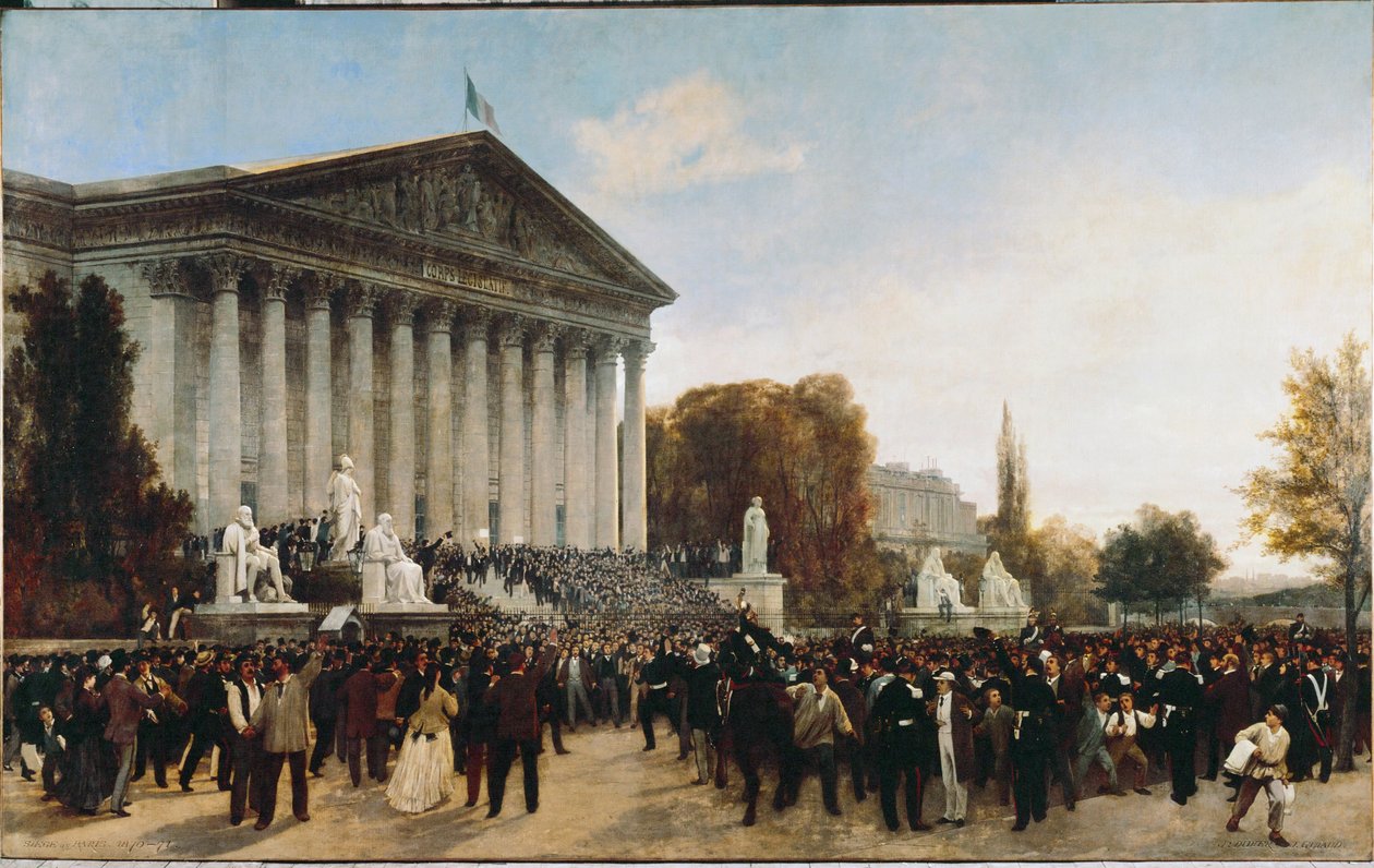 Palais Bourbon, Sitz des Corps Législatif, nach der letzten Sitzung von Jacques Guiaud