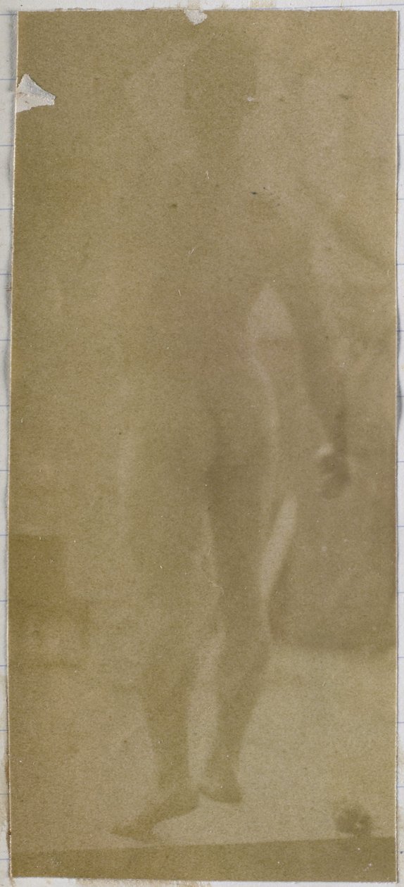 Studie eines männlichen Aktmodells, aufrecht stehend und von hinten gesehen, im Atelier von Jacques de Lalaing von Jacques Lalaing (attributed to)