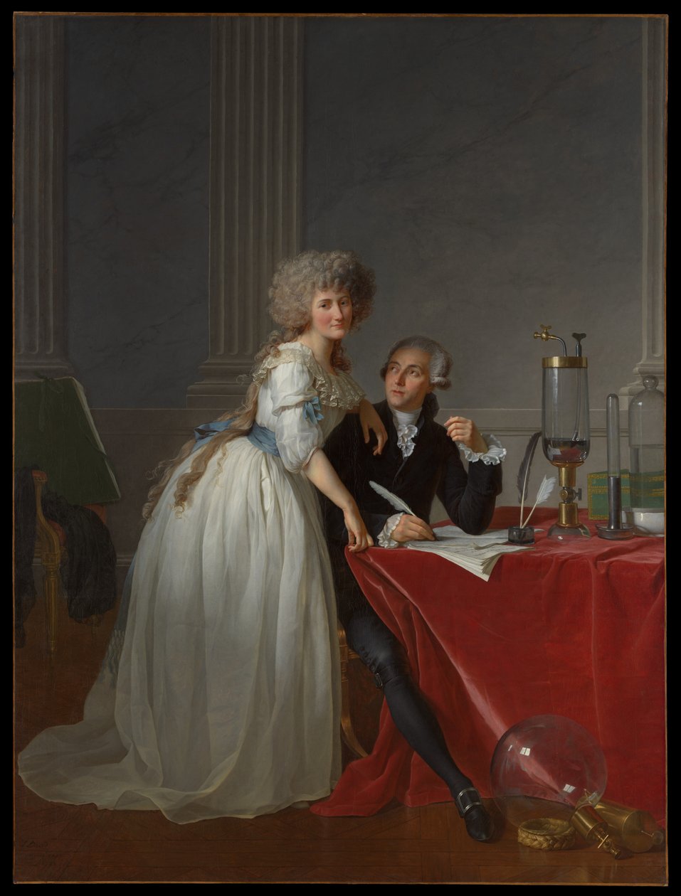 Antoine Laurent Lavoisier (1743–1794) und Marie Anne Lavoisier (Marie Anne Pierrette Paulze, 1758–1836) von Jacques Louis David
