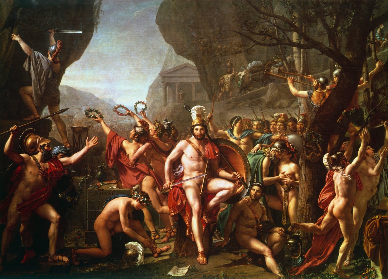 Leonidas bei den Thermopylen von Jacques Louis David