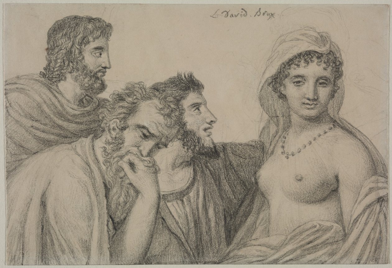 Phryne vor den Richtern, um 1816-1820 von Jacques Louis David