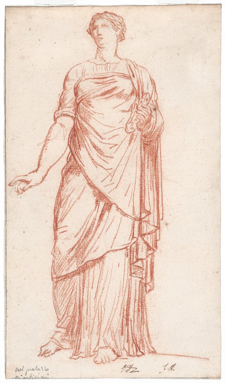 Statue der Flora von vorne gesehen, im Palazzo Giustiniani, Rom von Jacques Louis David