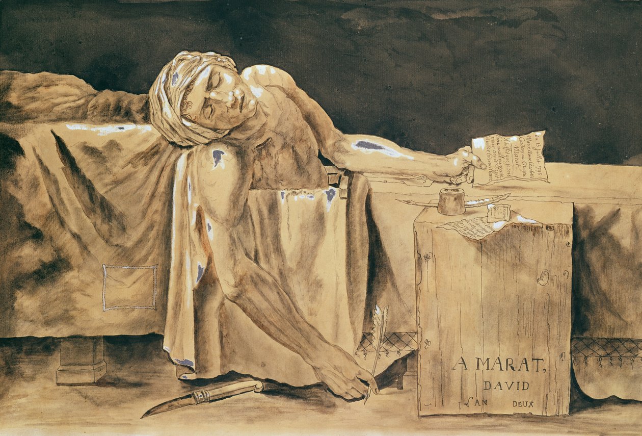 Der Tod von Marat, 1793 von Jacques Louis David