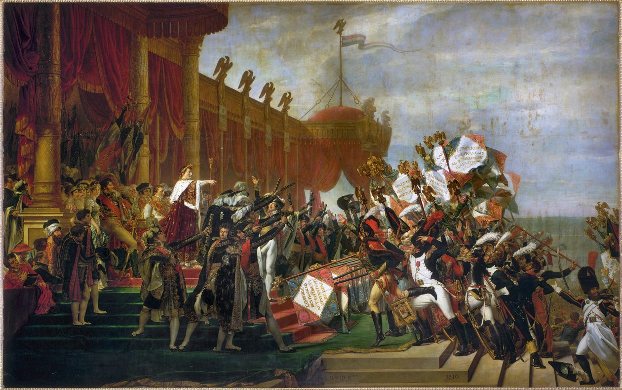 Der Eid der Armee nach der Verteilung der Adler auf dem Marsfeld von Jacques Louis David