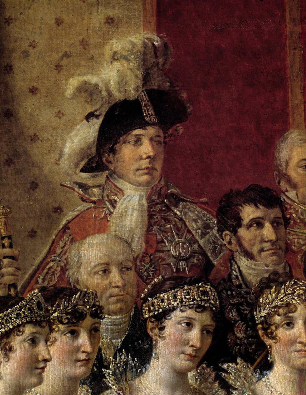 Das Ritual Napoleons. Detail, das Pauline Bonaparte (Prinzessin Borghese) darstellt von Jacques Louis David