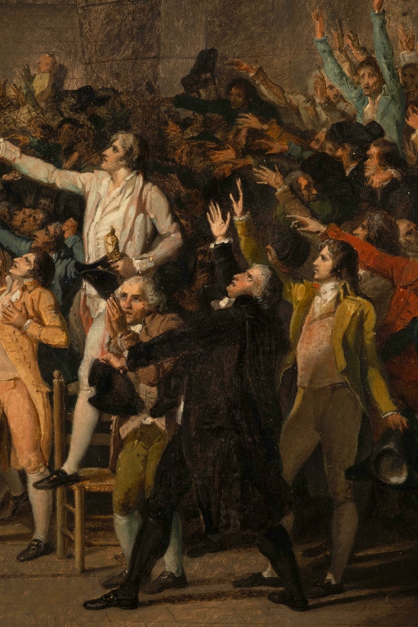 Der Ballhausschwur, 20. Juni 1789, Detail von Jacques Louis David