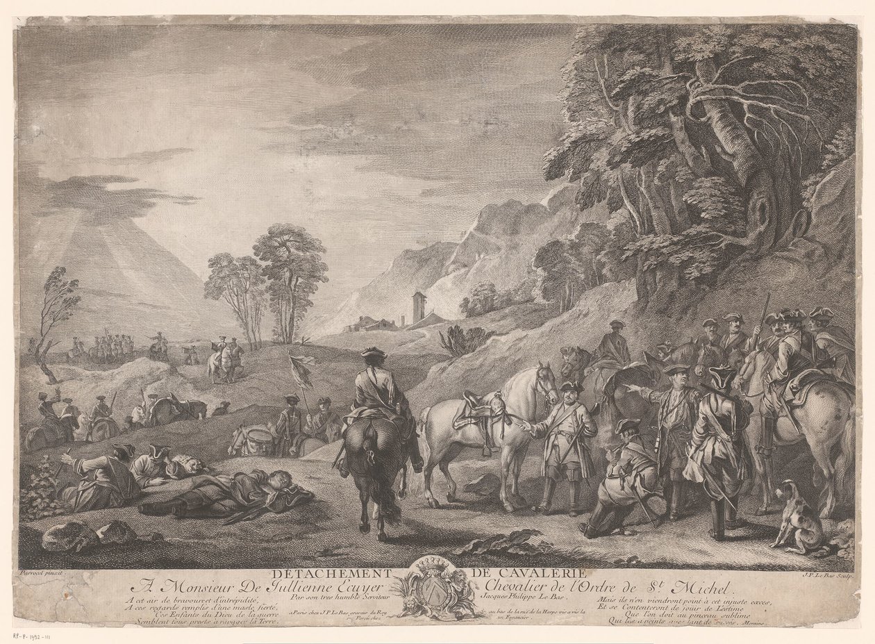 Kavallerie in Ruhe von Jacques Philippe Le Bas