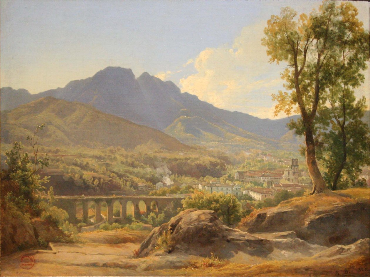 Landschaft: Villa Casa in Neapel von Jacques Raymond Brascassat