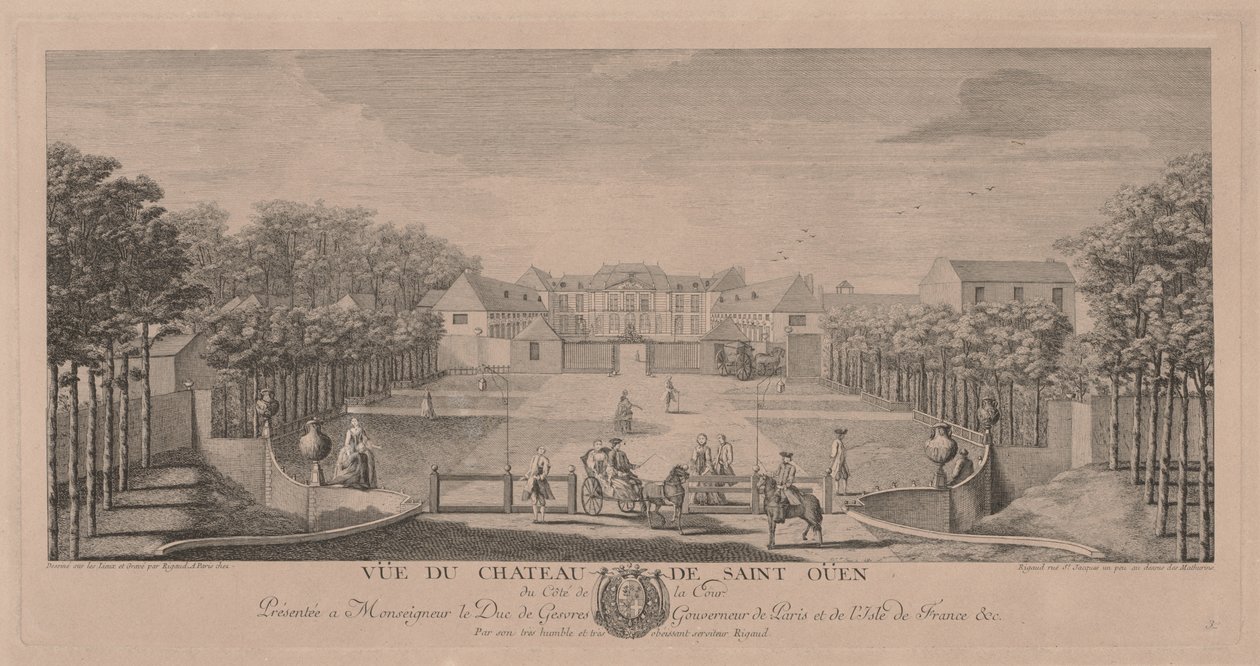 Schloss Saint Ouen vom Hof aus von Jacques Rigaud