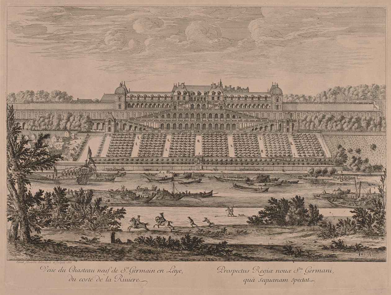 Schloss von St. Germain en Laye vom Fluss aus von Jacques Rigaud