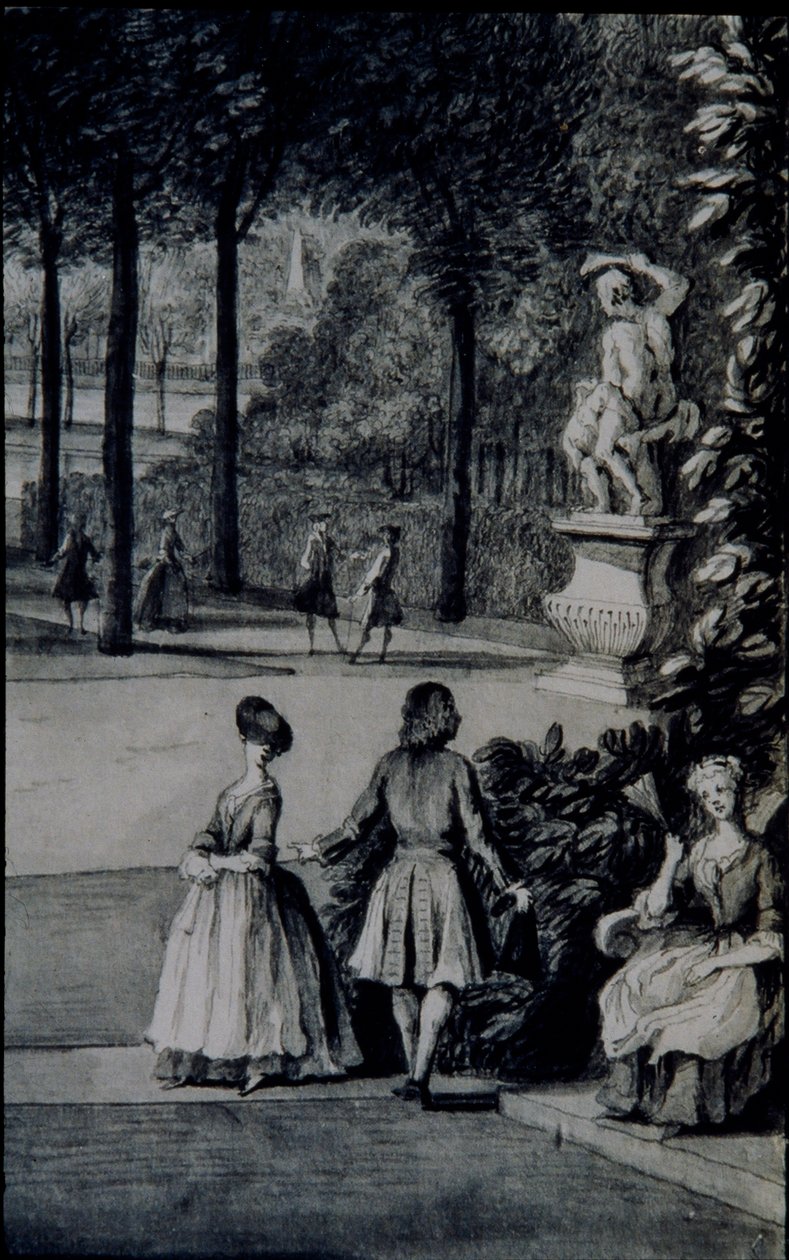 (Detail) Die Pappelallee, Lord Burlingtons Chiswick Villa von Jacques Rigaud