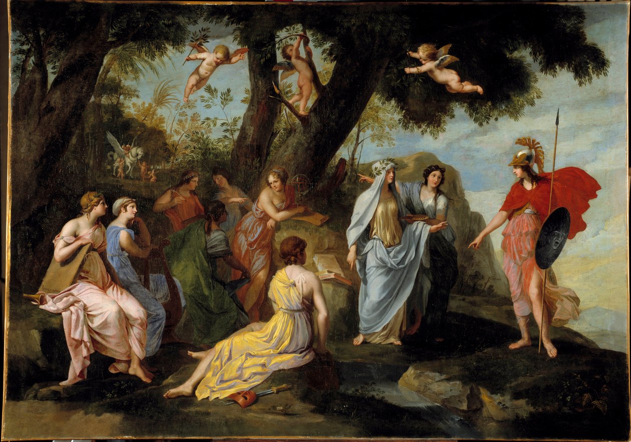 Minerva bei den Musen von Jacques Stella