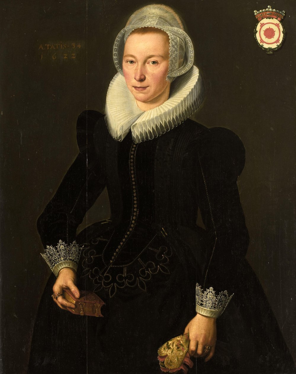 Porträt von Grietje Adriaensdr Grootes (1588-1624) von Jacques Waben (attributed to)