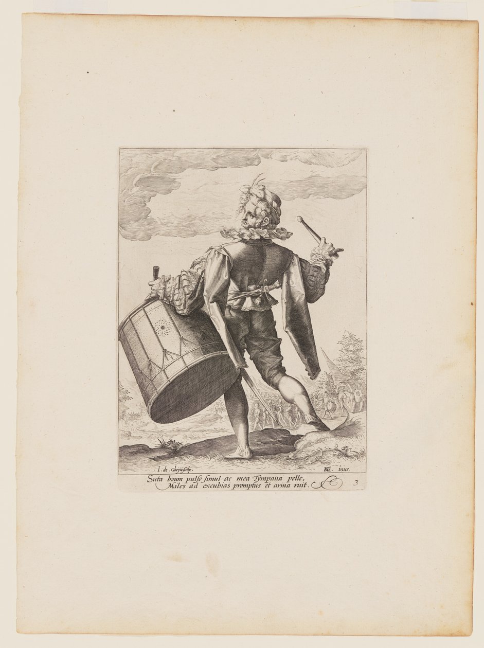 Trommler, aus Offiziere und Soldaten der Leibgarde von Kaiser Rudolf II von Jacques de Gheyn II
