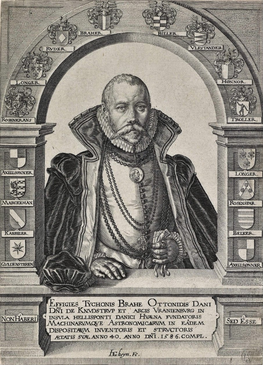 Porträt von Tycho Brahe, Astronom (ohne Hut) von Jacques de Gheyn II