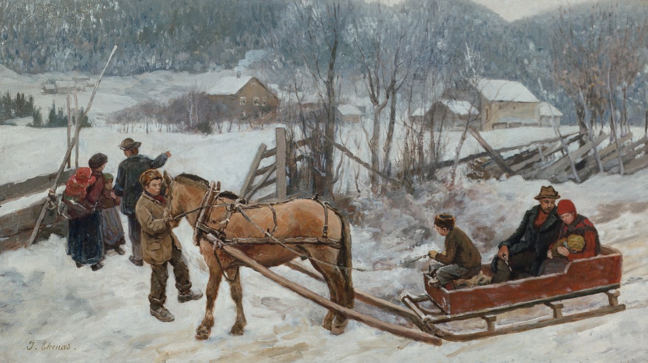 Heimkehr von der Schlittenfahrt von Jahn Ekenaes