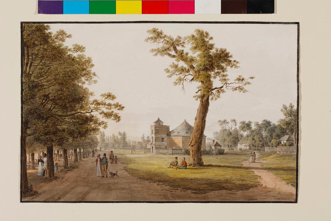 Panorama in der Hauptallee im Wiener Prater von Jakob Alt