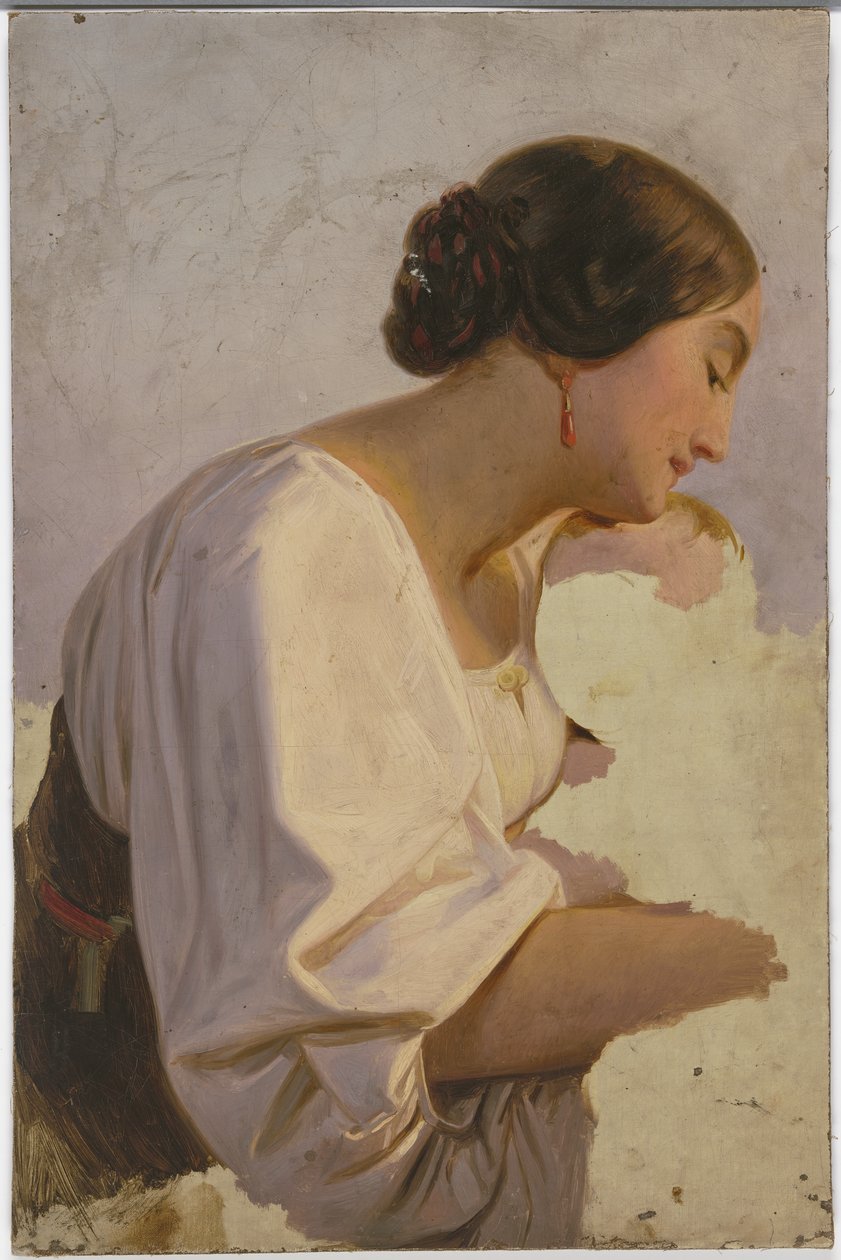 Mädchen mit Ohrringen von Jakob Becker