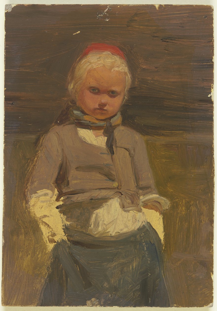 Kleines hessisches Bauernmädchen von Jakob Becker