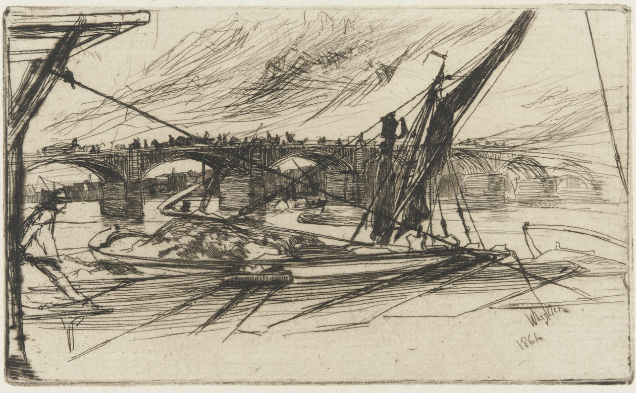 Vauxhall Bridge, 1861 von James Abbott McNeill Whistler