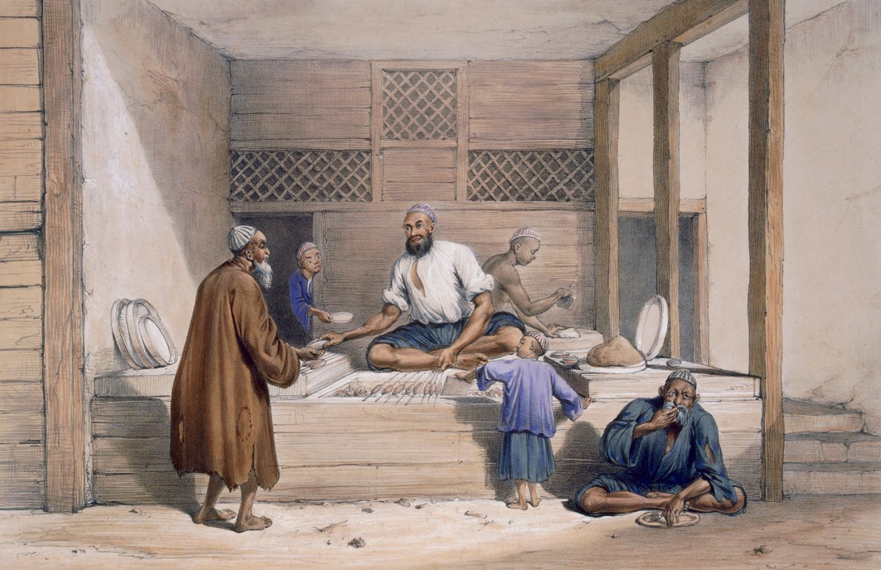 Cabaub-Laden, Kabul, 1843 von James Atkinson