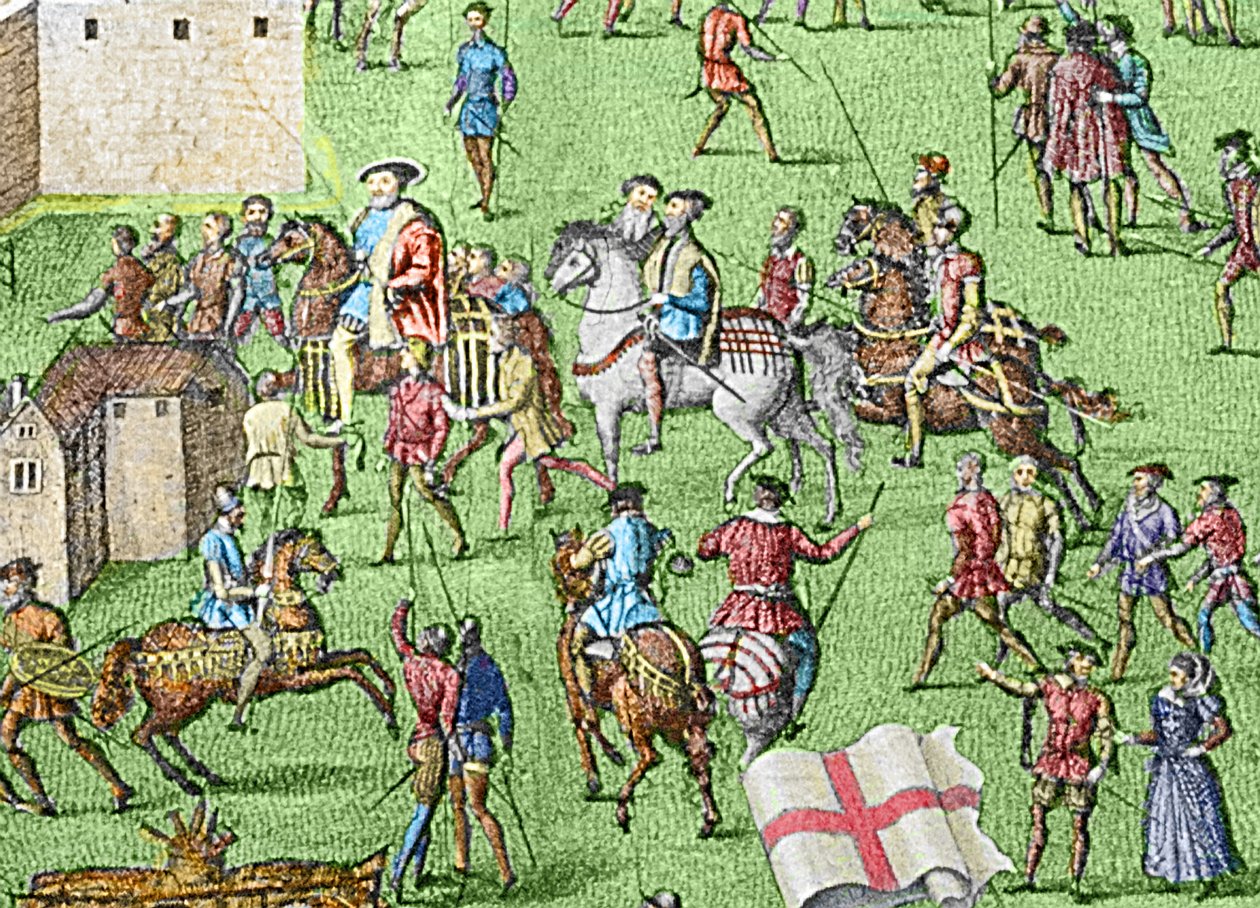 Das Lager der englischen Streitkräfte in der Nähe von Portsmouth während der Schlacht von Solent von James Basire