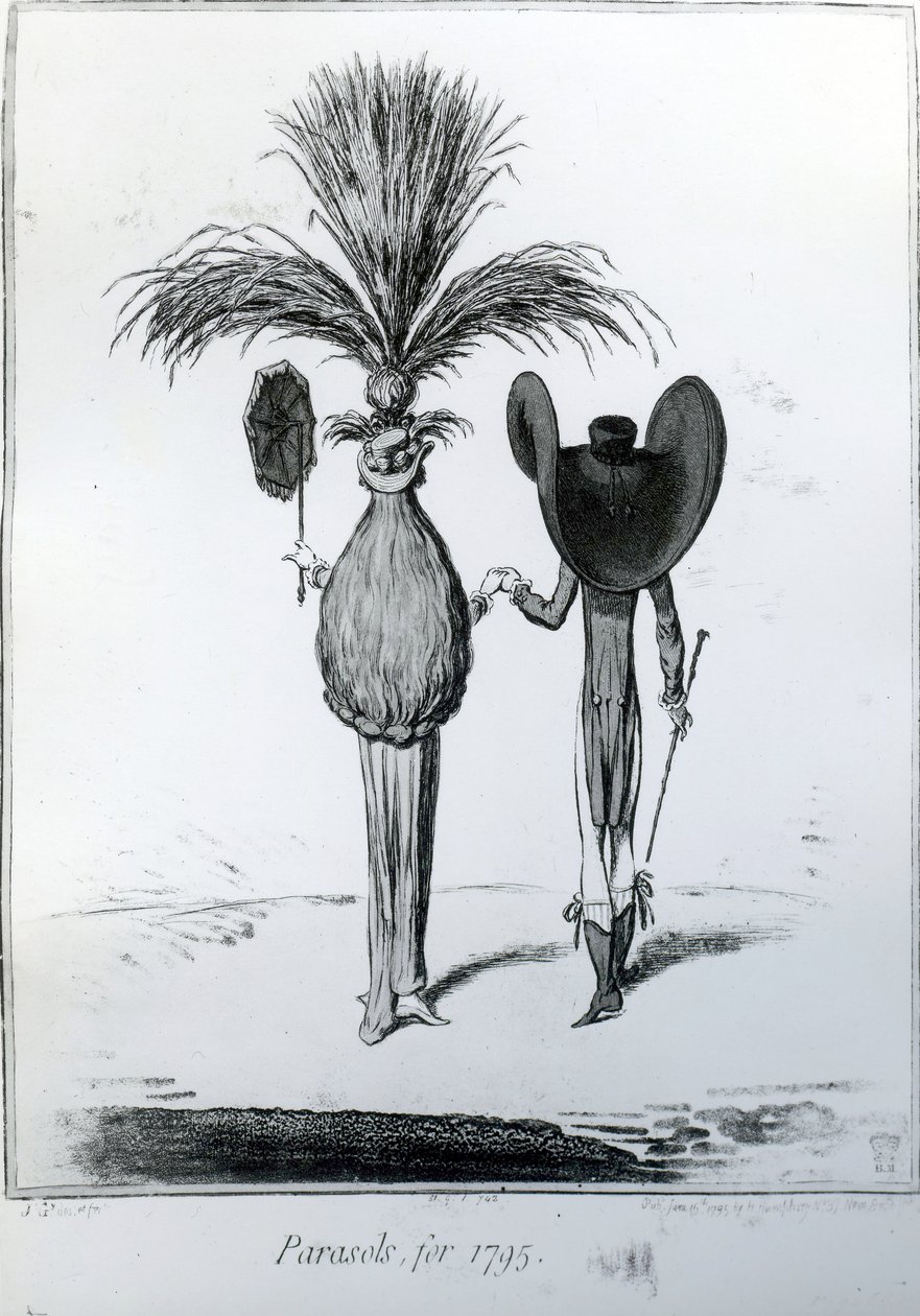 Sonnenschirme, für 1795 von James Gillray
