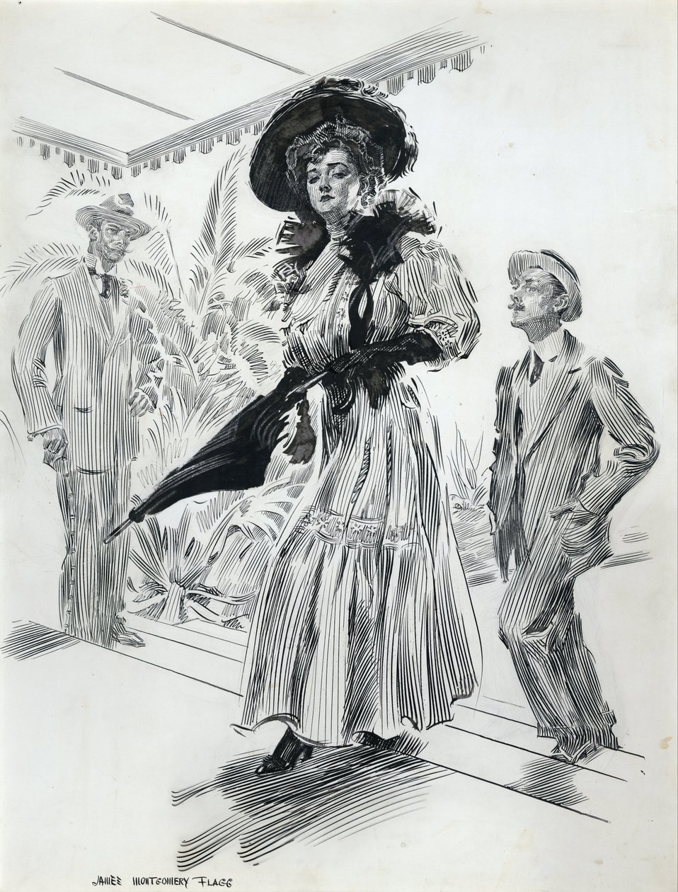 Sie segelte majestätisch am Elenden vorbei, gefolgt von Septimus von James Montgomery Flagg