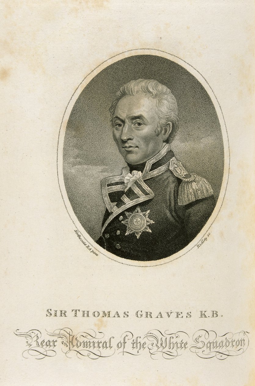 Sir Thomas Graves K.B., graviert von Ridley von James Northcote