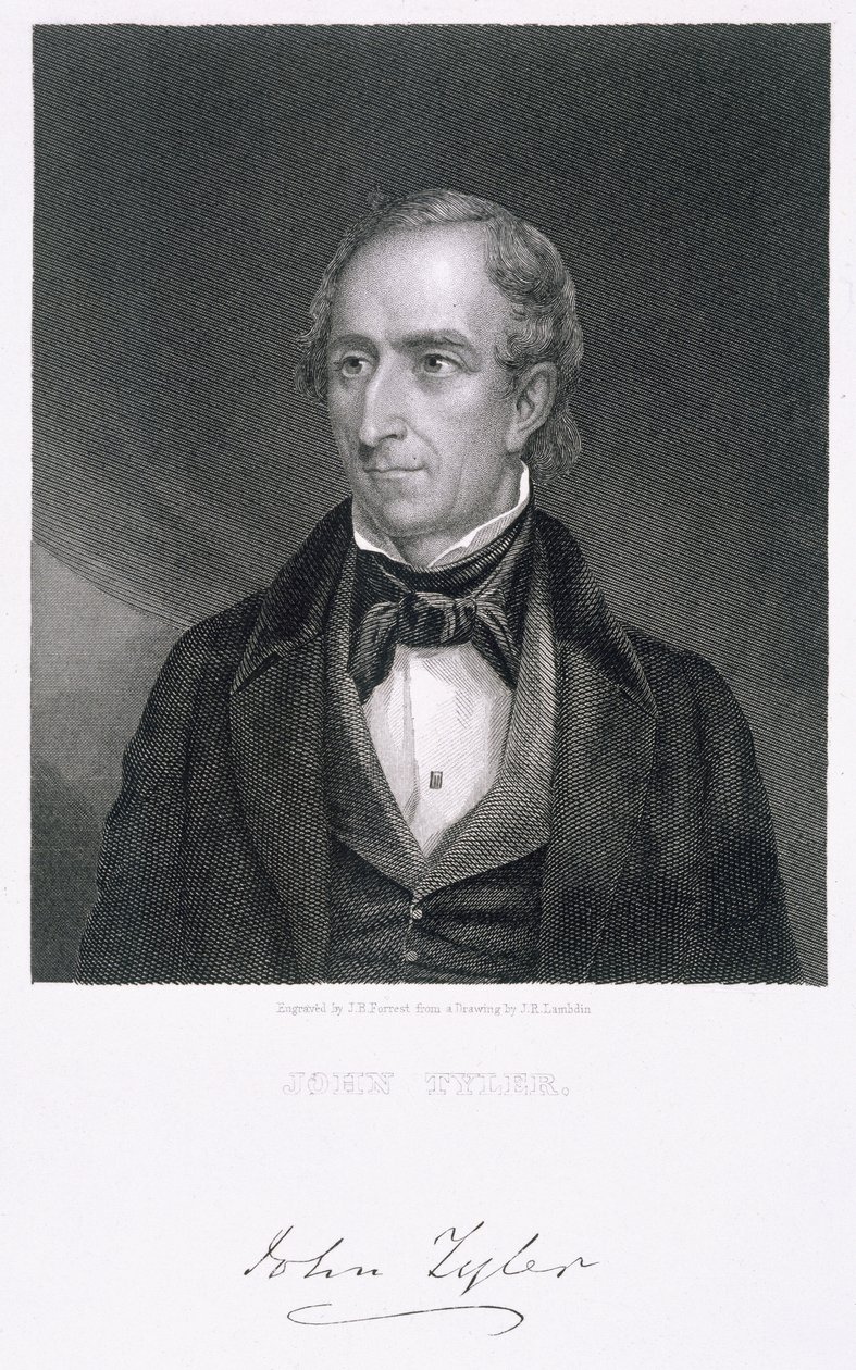 John Tyler, graviert von John B. Forrest von James Reid Lambdin