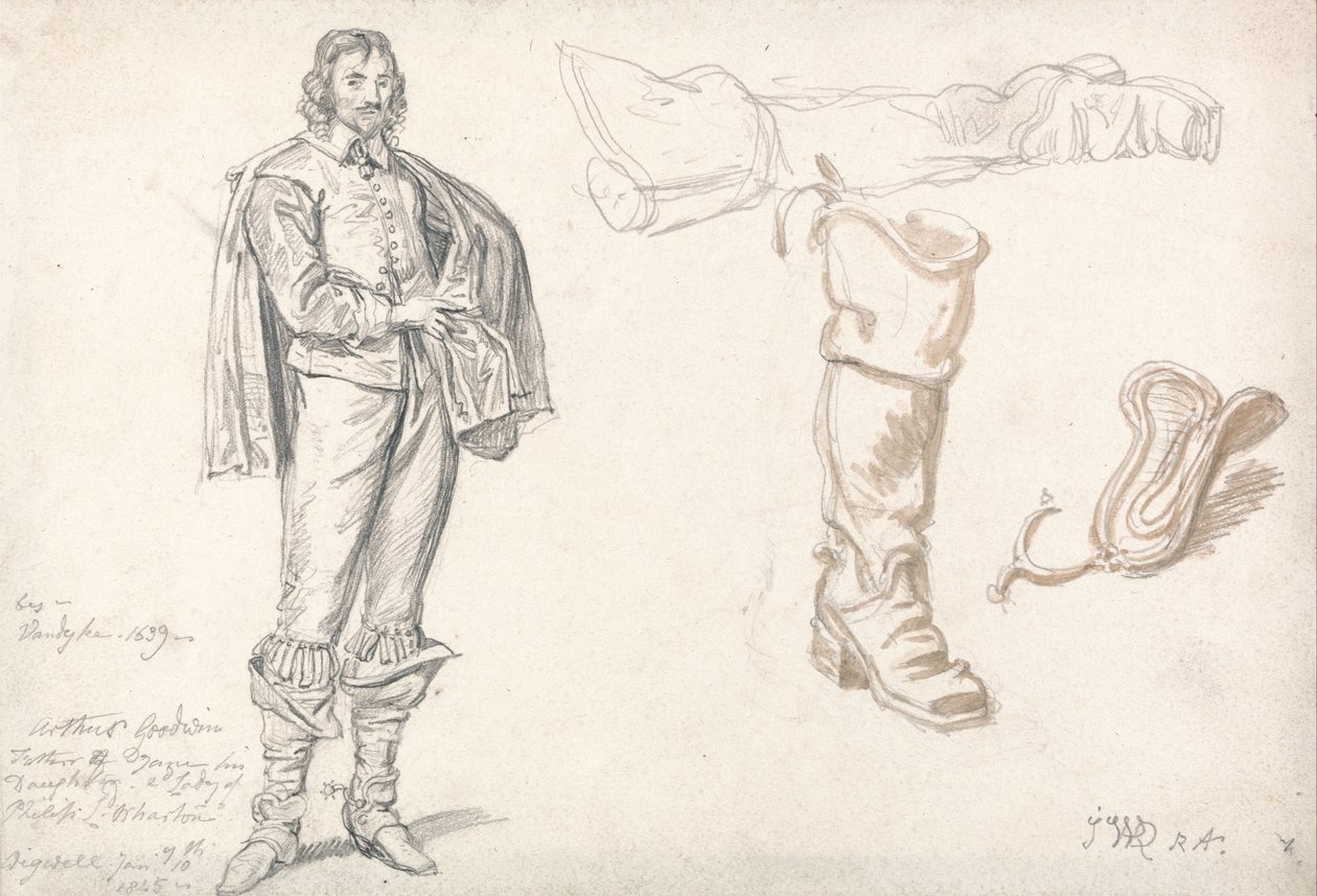 Studien nach Anthony van Dycks Porträt von Arthur Goodwin von James Ward