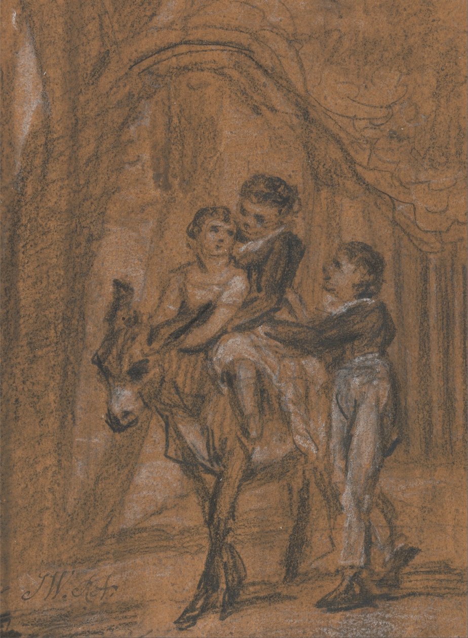Studie für das Ölgemälde Die Kinder von Theophilus Levitt, Esquire von James Ward