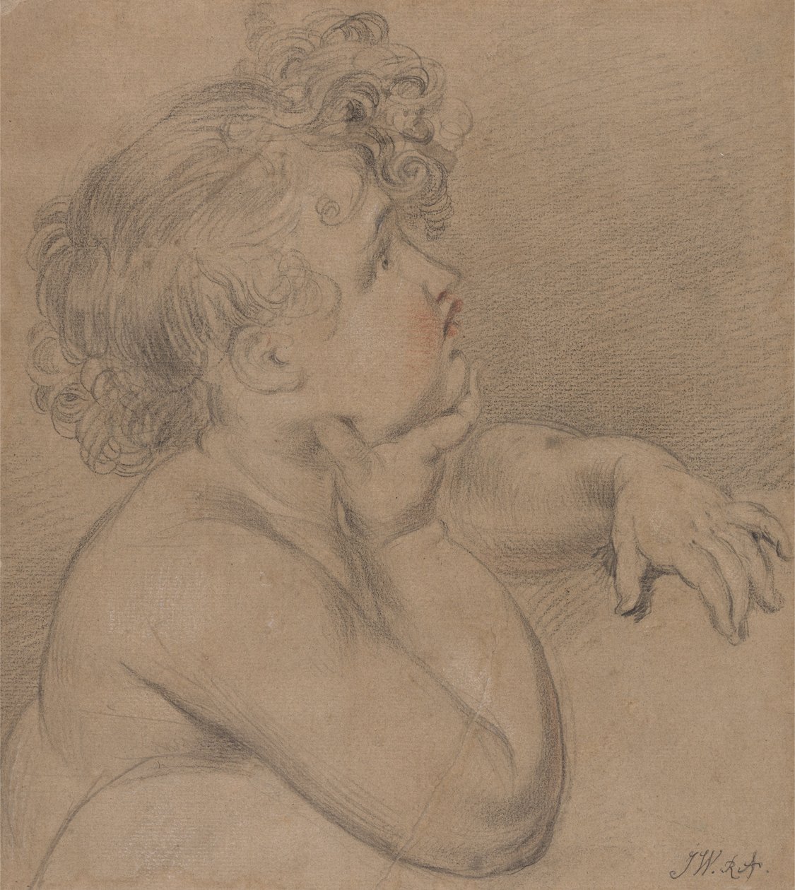 Studie aus der Natur, eines der Kinder der Barmherzigkeit für das große Bild der Waterloo-Allegorie von James Ward
