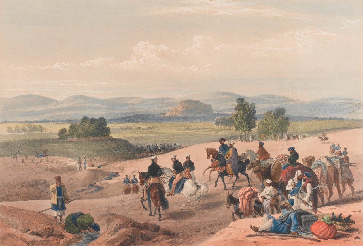 Der Weg zur Festung von Kwettah, um 1839 von James (after) Atkinson