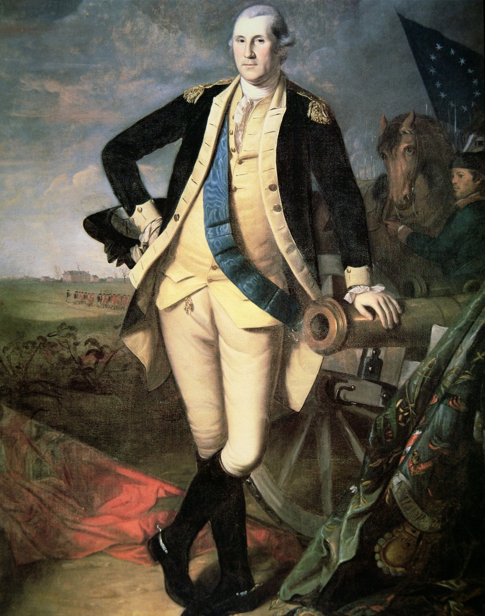 General George Washington (1732-99) in Yorktown, Virginia von James (after) Peale