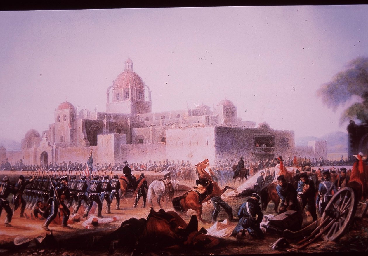 Mexikanisch-Amerikanischer Krieg (1846-48), US-Truppen greifen San Mateo bei Churubusco an von James (after) Walker