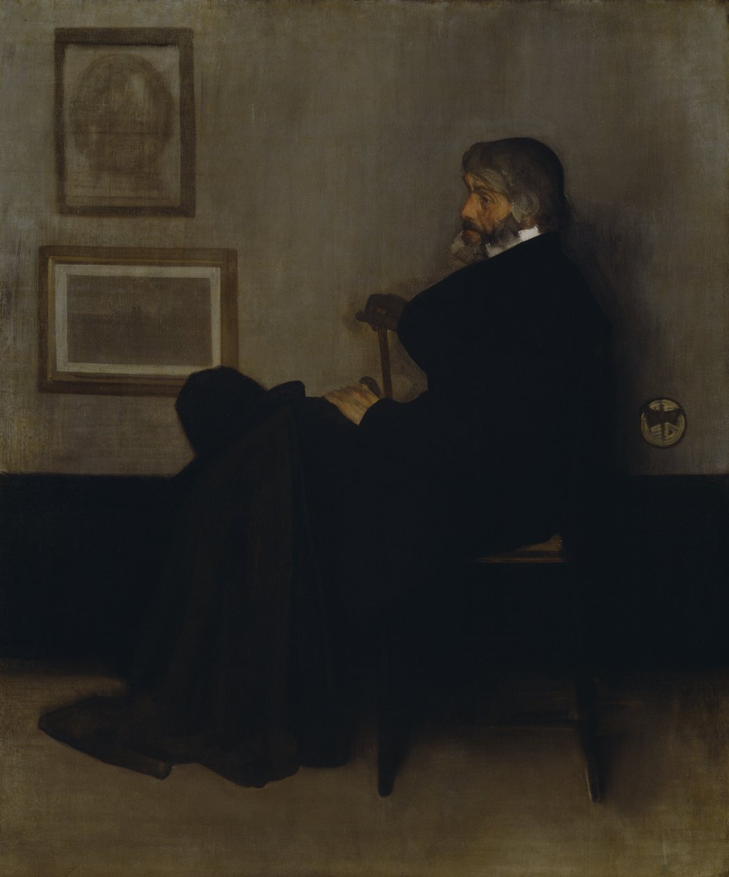 Arrangement in Grau und Schwarz, Nr. 2: Porträt von Thomas Carlyle (1795-1881) 1872-73 von James Abbott McNeill Whistler