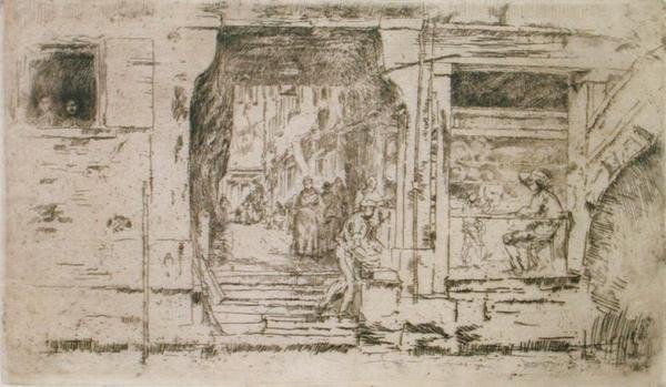 Fischladen, Venedig von James Abbott McNeill Whistler