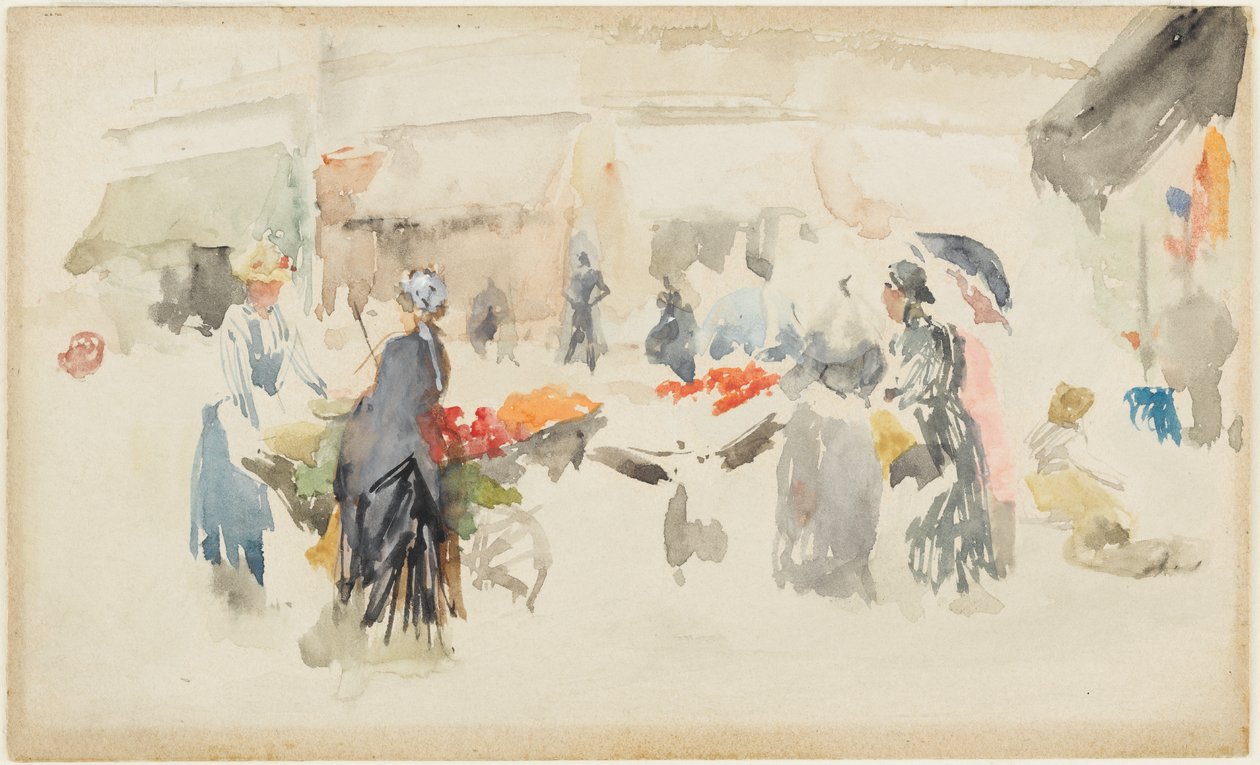 Blumenmarkt – Dieppe von James Abbott McNeill Whistler